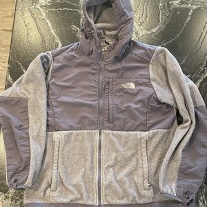 Grey/purple North Face Fleece Jacket